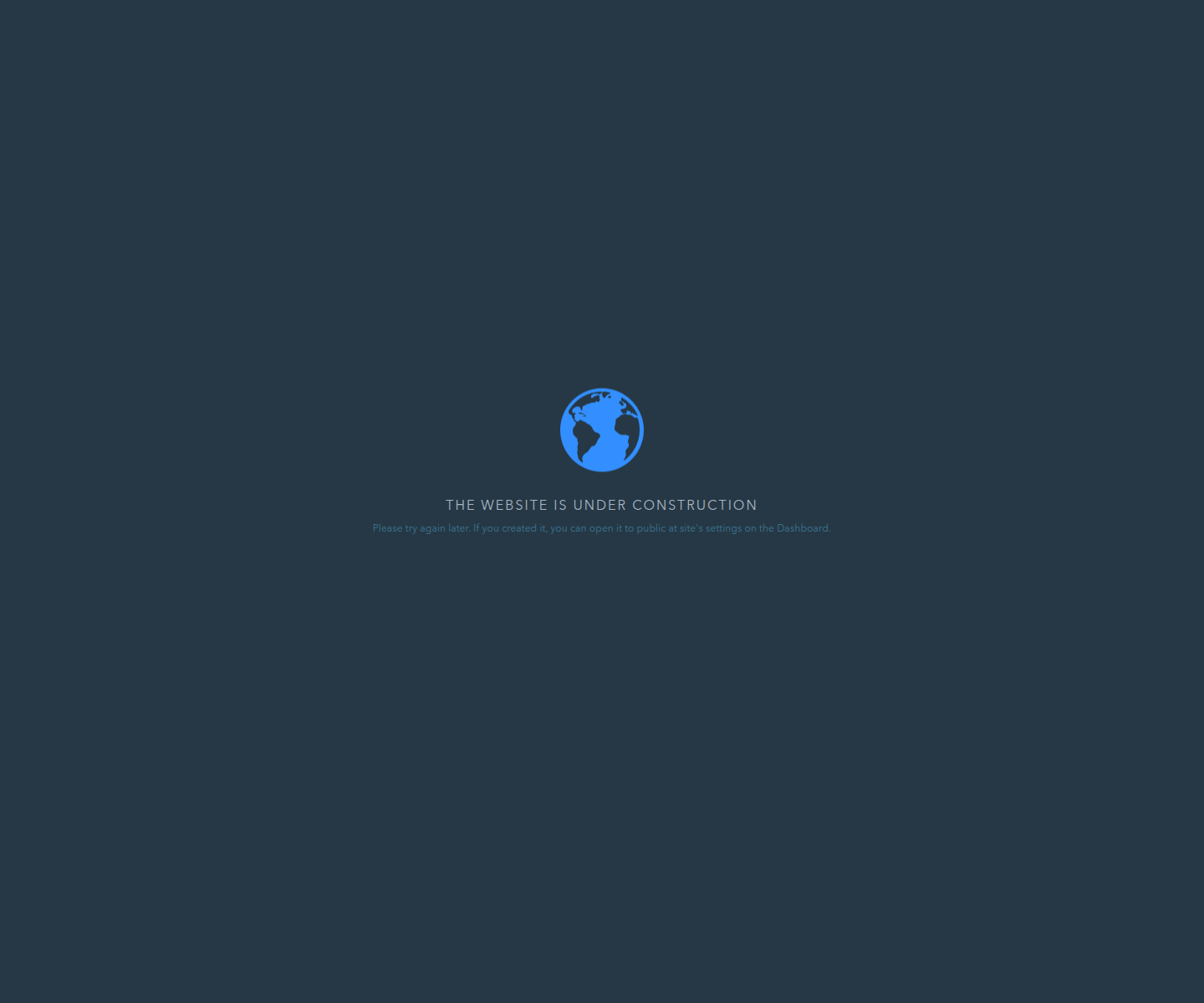 Screenshot of DeHart Roofing's current website showing it unavailable or under construction